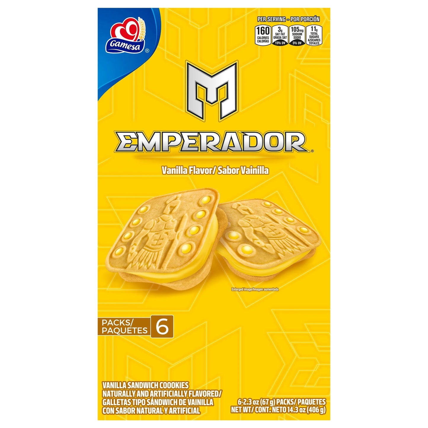 Gamesa Emperador Vanilla Flavor 12 count / 14.34oz