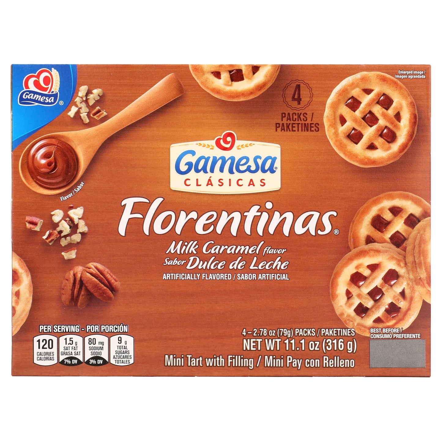 Gamesa Florentinas Dulce De Leche 12 count / 11.1oz