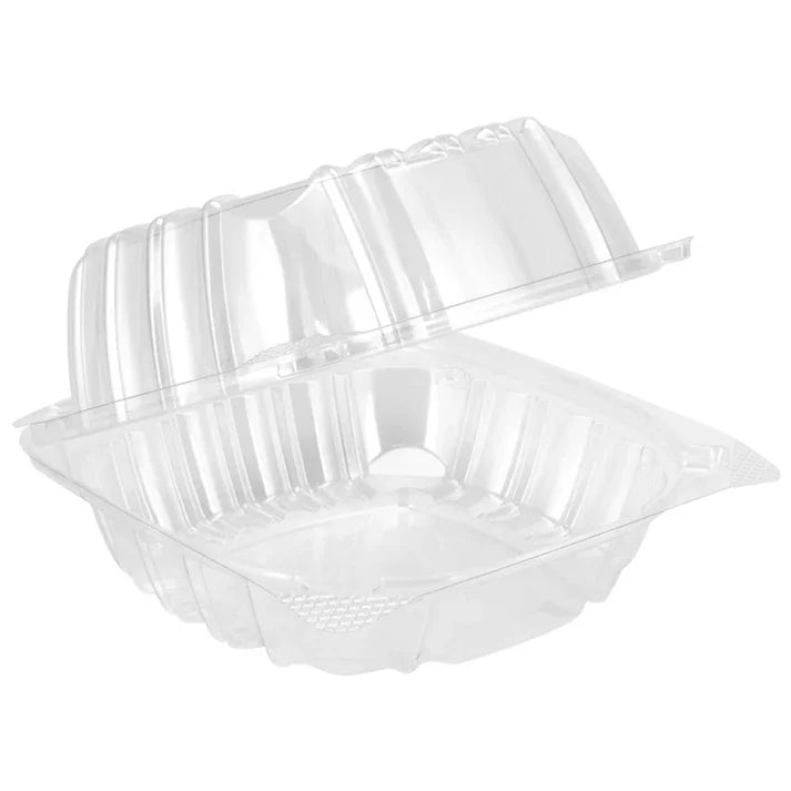 Sol-Pak 6" Clear Hinged Container 500ct